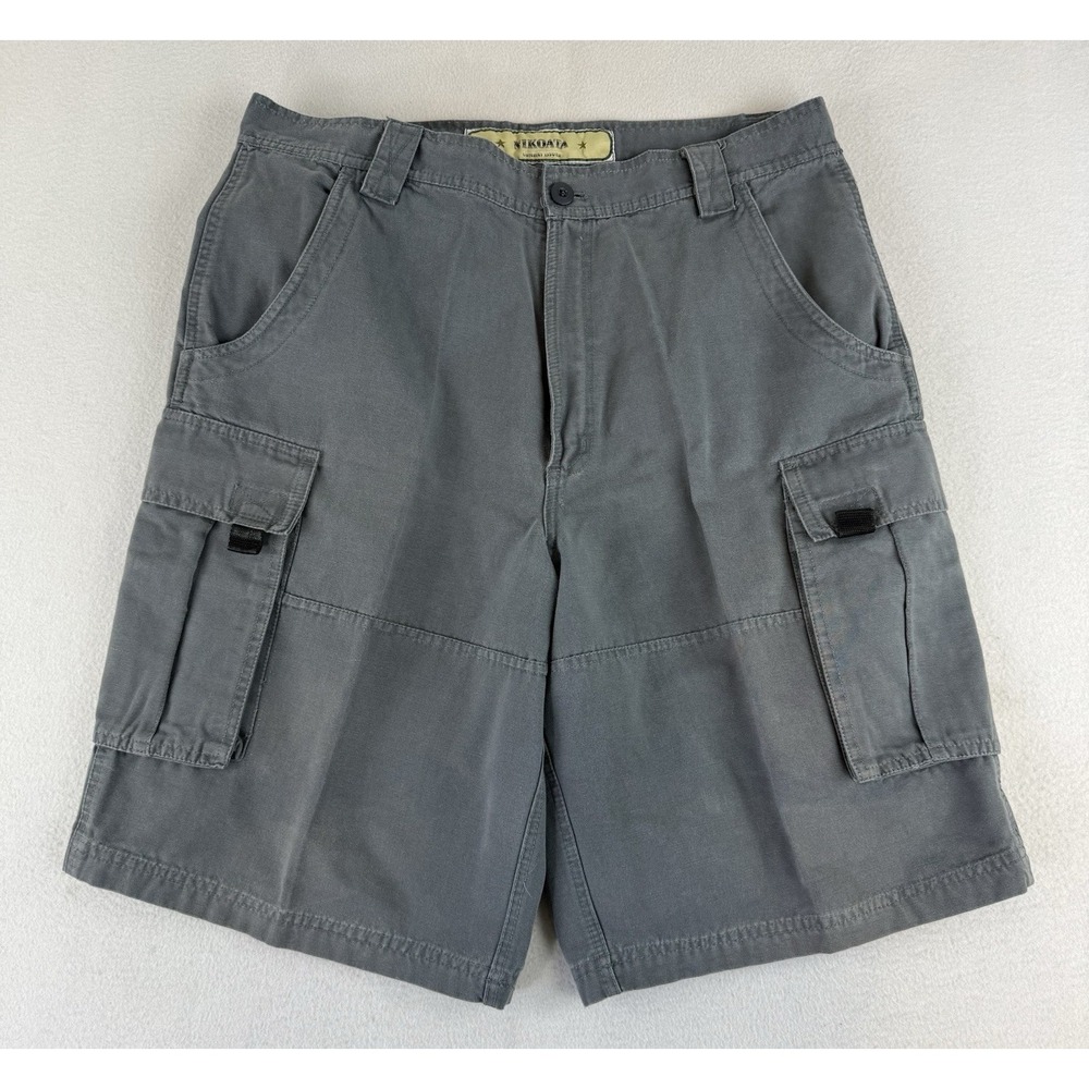 Nikoata Combat Issued Cargo Shorts Mens Size 38 Gray‎ High Rise Baggy